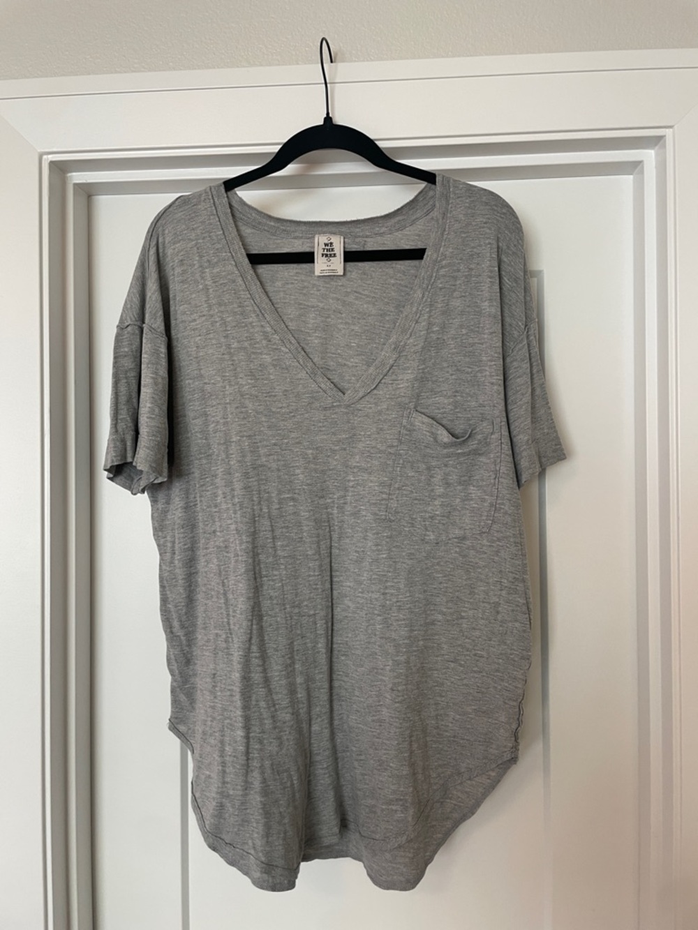 We The Free Heather Grey Rounded-Hem Tee